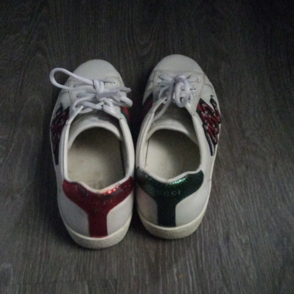 Gucci Men's Ace embroidered "snake" | white |sneaker size 8.5 - Picture 4 of 4